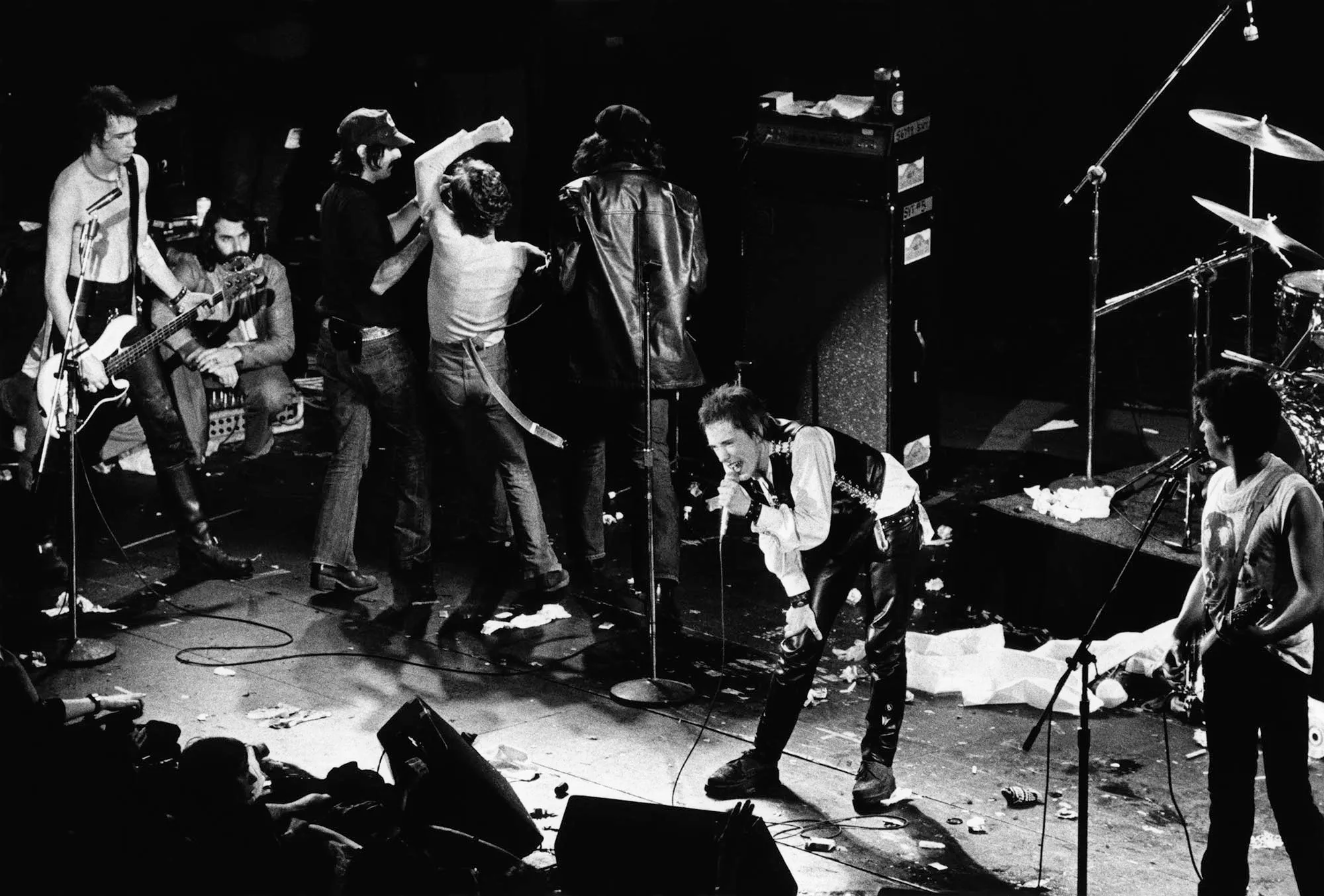 Crowd at a Sex Pistols show